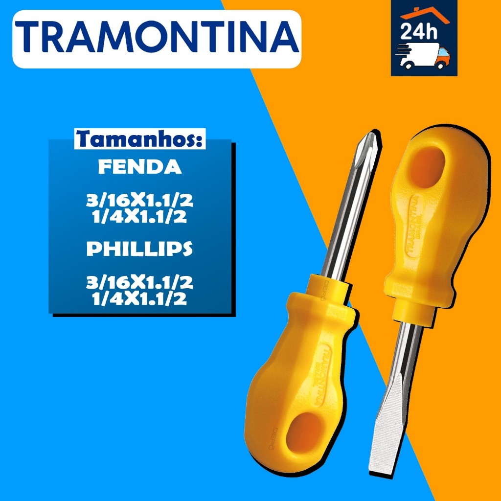 Chave Fenda ou Phillips Toco - Tramontina