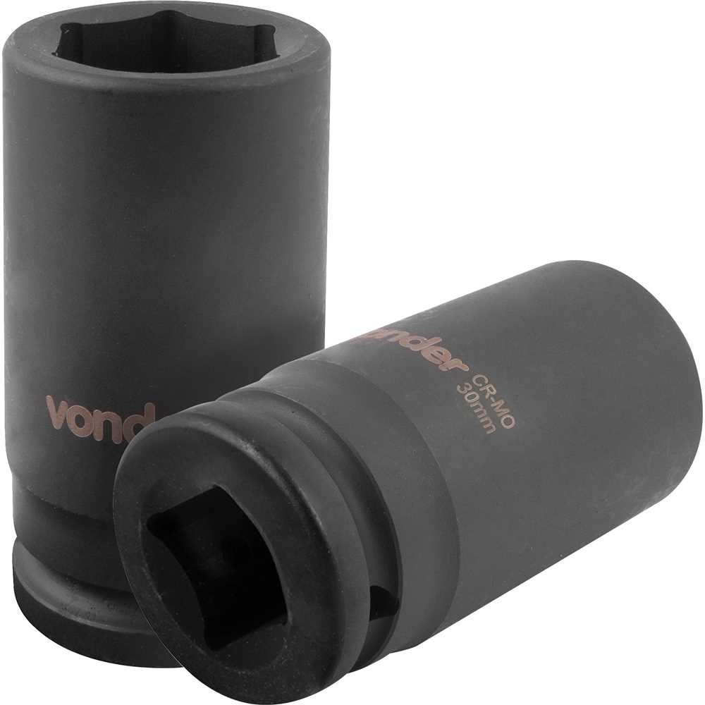 Soquete Sextavado Longo Impacto 30mm Encaixe 3/4 Vonder