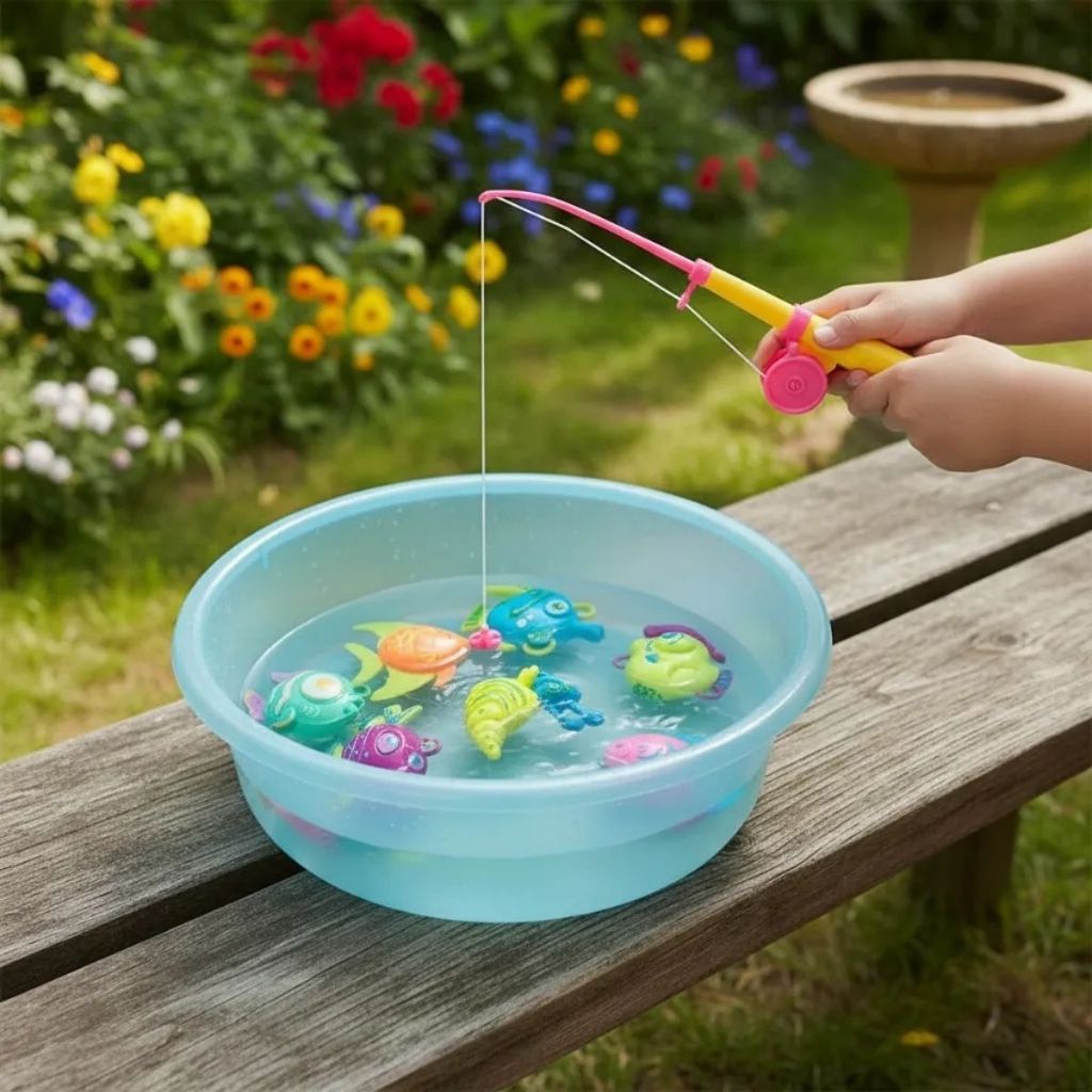 Pescaria Brinquedo Jogo Infantil Pega Peixe Duplo Pescaria Com Varinha Diversão Garantida