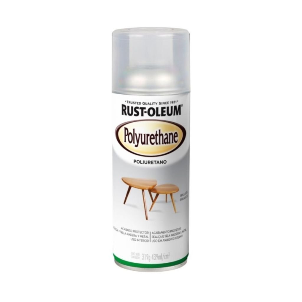 Spray Verniz Poliuretano Transparente Acetinado 439ml Rust oleum
