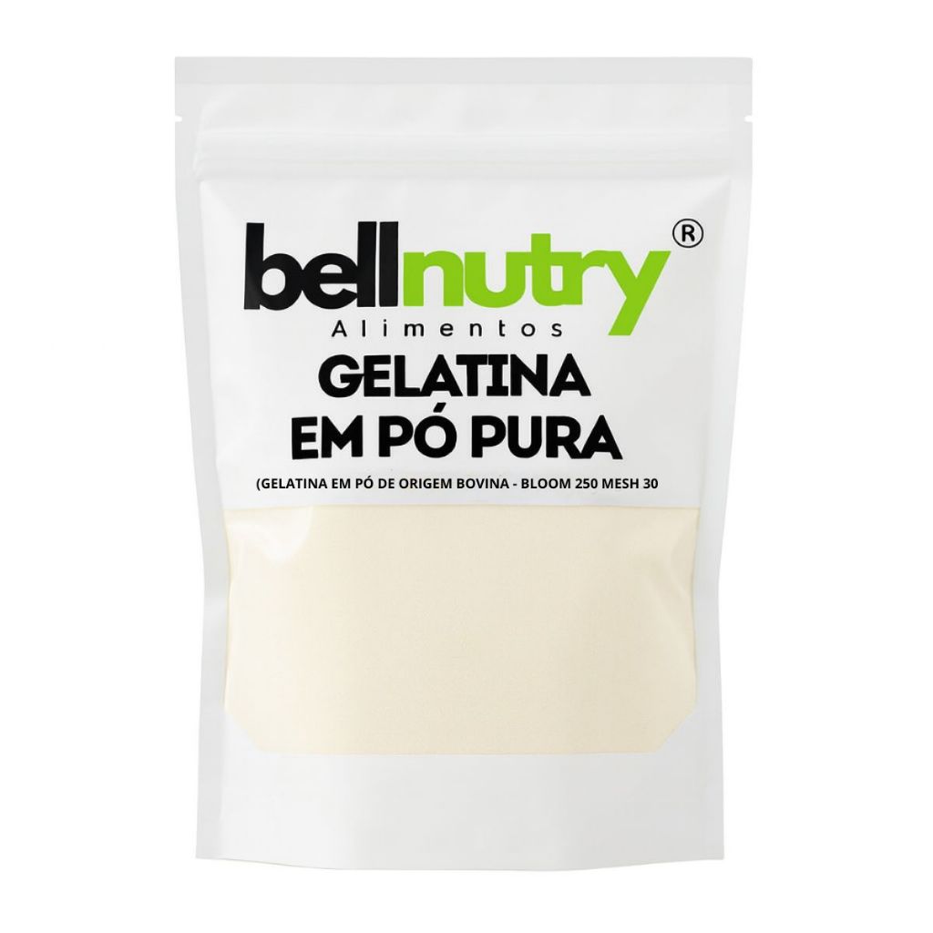 Gelatina de Origem bovina 100% Natural 250g a 2kg Pura - Bellnutry Alimentos