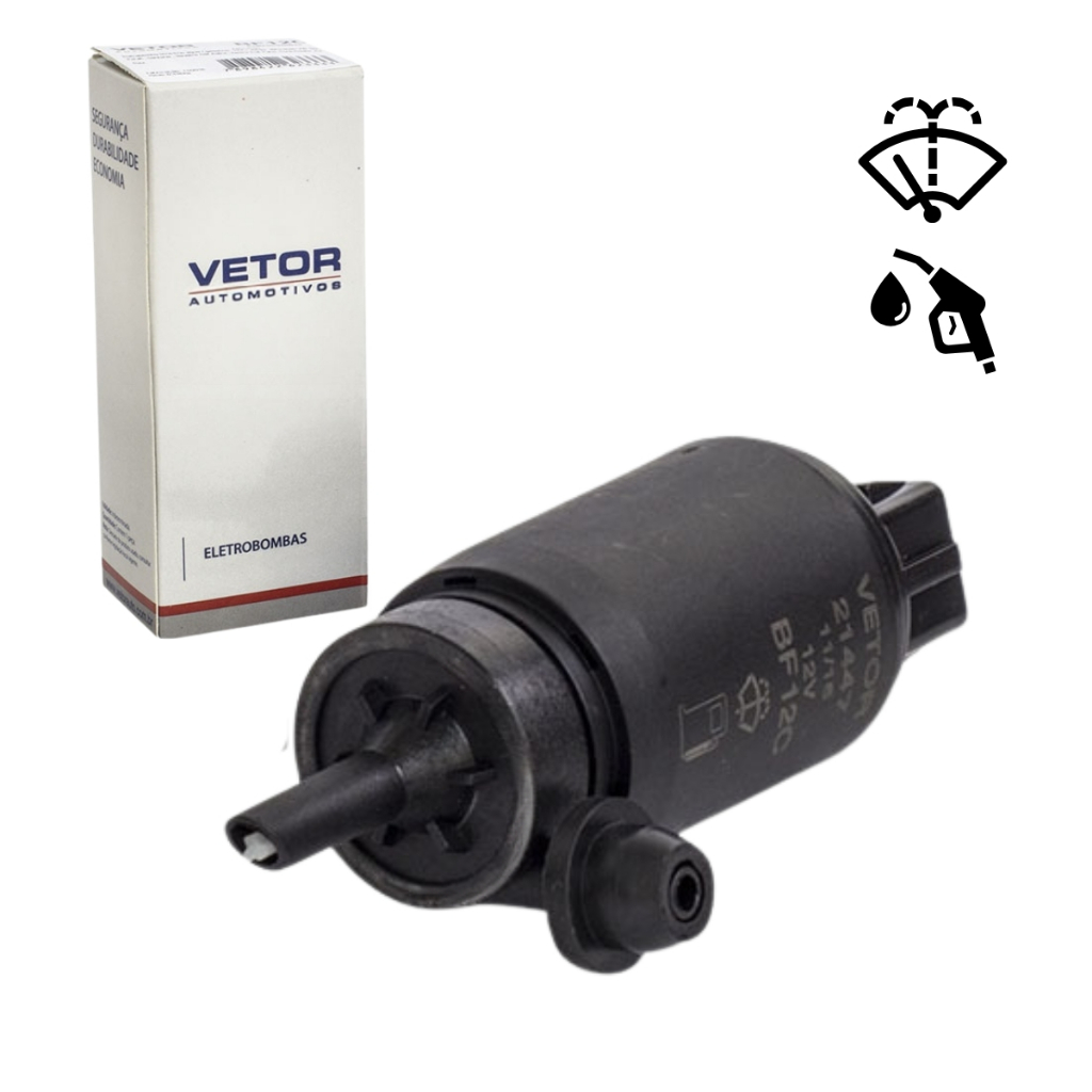 ELETROBOMBA BICO FINO ÁGUA 1 SAÍDA 12V GM: ASTRA/VECTRA/FIAT: PALIO/FORD: FIESTA/KA/VW: GOL/PASSAT/SANTANA