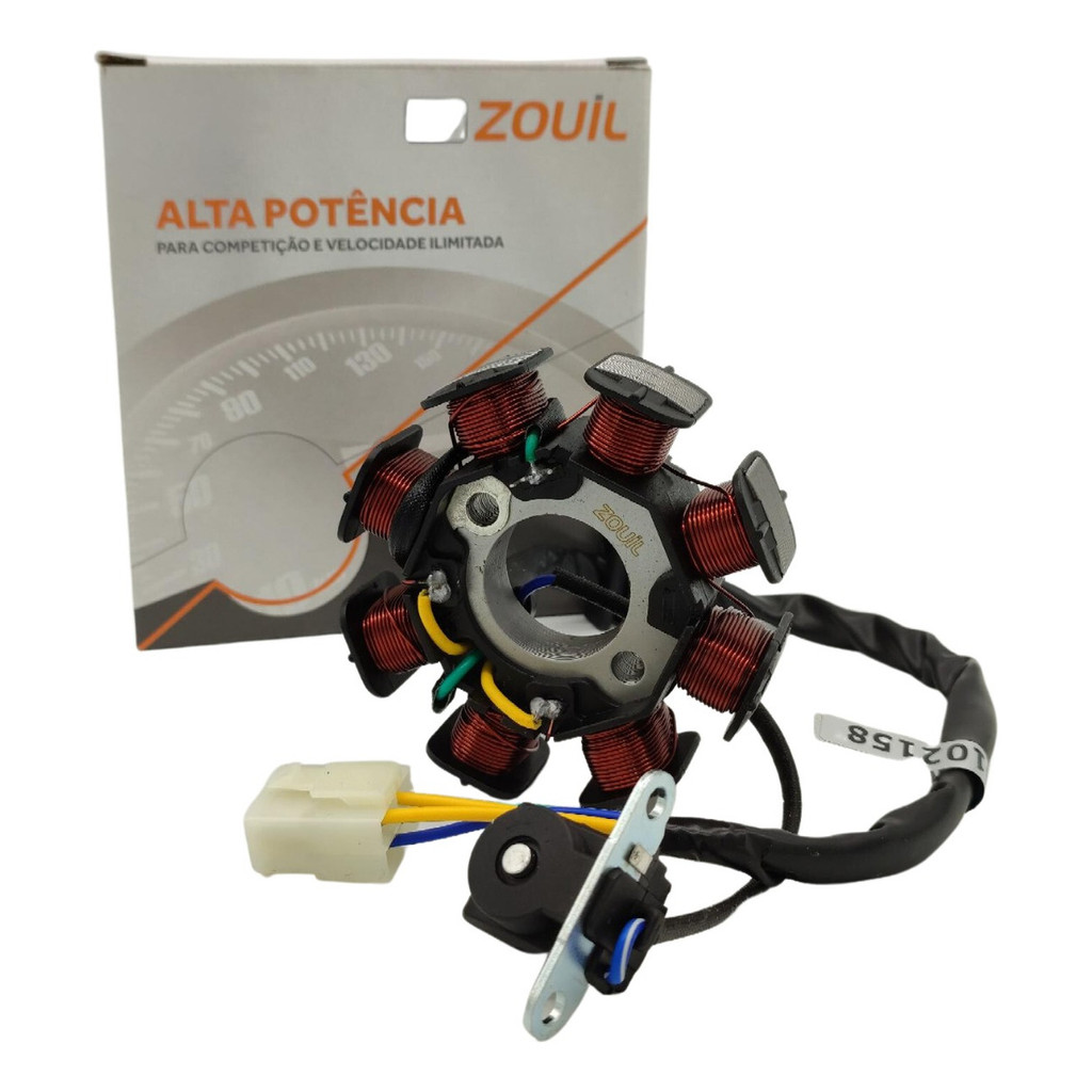 Estator gerador Completo moto Dafra Zig 50 2013 a 2017 com bobina de pulso