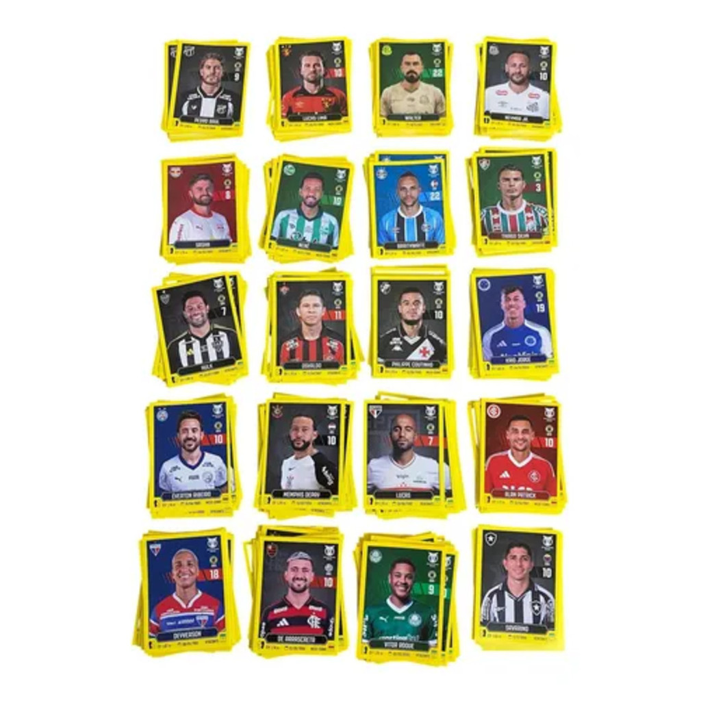 Kit 50 Figurinhas Avulsas SEM REPETIÇÃO Brasileirão 2025