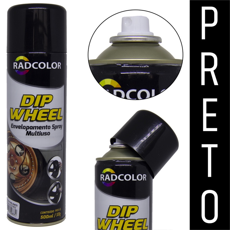Lata Spray Envelopamento - Revestimento / Preto
