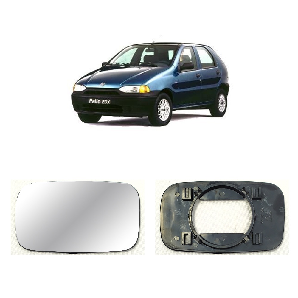 Lente Retrovisor Convexo Para Fiat Palio 1996 a 2001 Lado Direito