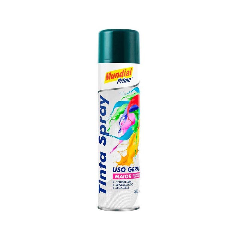 Tinta Spray Verde Escuro Brilhante 400ml Mundial Prime - Ae01000070