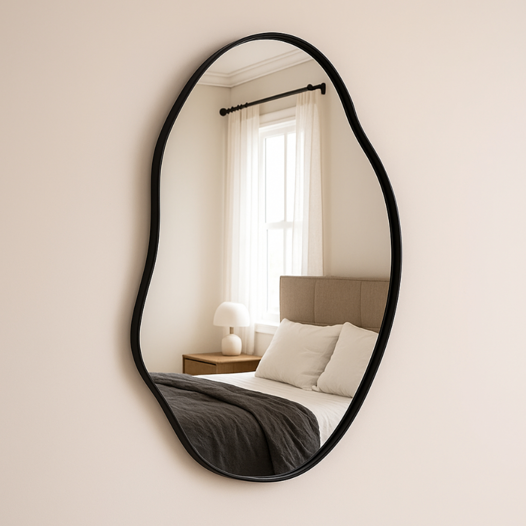 Espelho Lopazzi Orgânico 90x60cm Pinterest Com Moldura de Alumíni Quarto Sala Banheiro Decoração