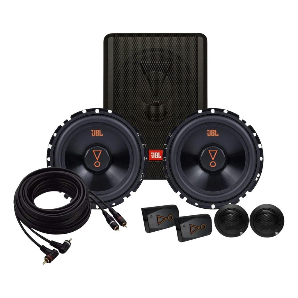 Caixa JBL Ativa Amplificada SW8A-MS 200w + Kit 2 Vias JBL 62VMS80 160W + RCA