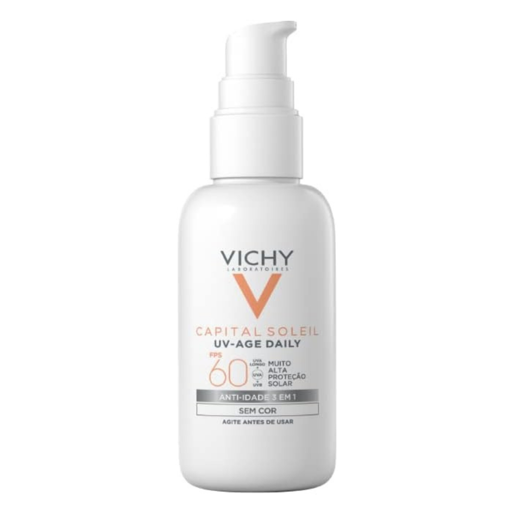 Protetor Solar Facial Vichy Capital Soleil UV-Age Daily FPS60 Sem Cor Com 40g