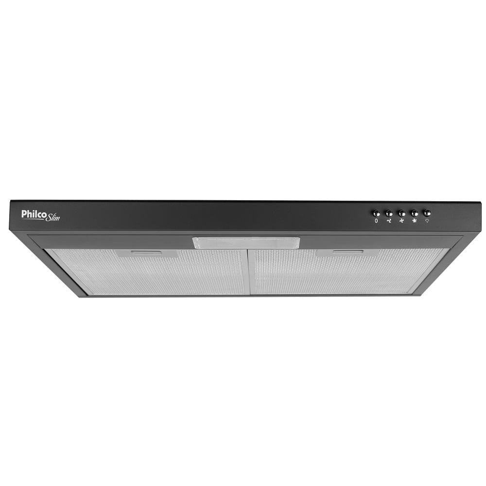 Depurador de Ar Slim Philco 60cm 3 Velocidades com Exaustor e Manta de Carvão Preto 220V – PDR60P