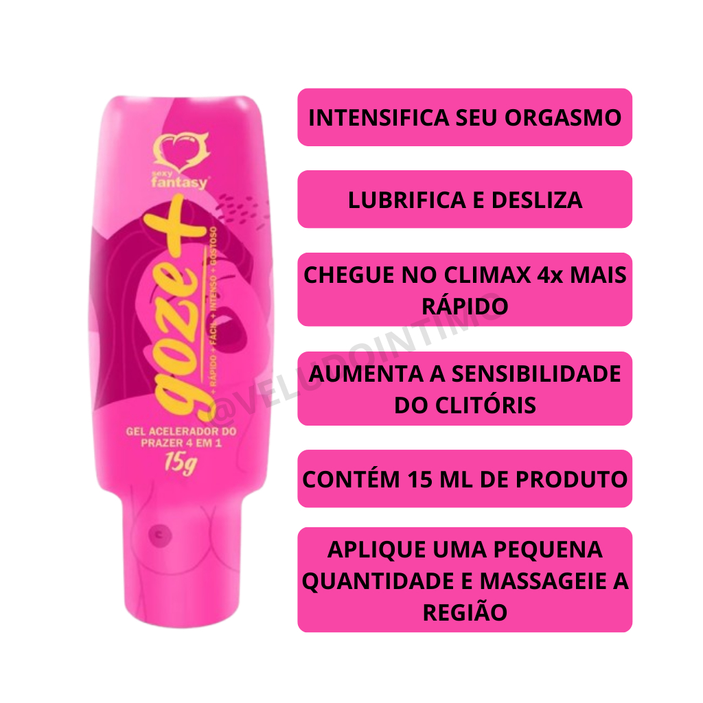 GOZE + GEL LUBRIFICANTE PRAZER FEMININO