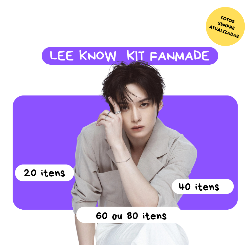 KIT FÃ LEE KNOW STRAY KIDS PERSONALIZADO - FANMADE - ATÉ 80 ITENS