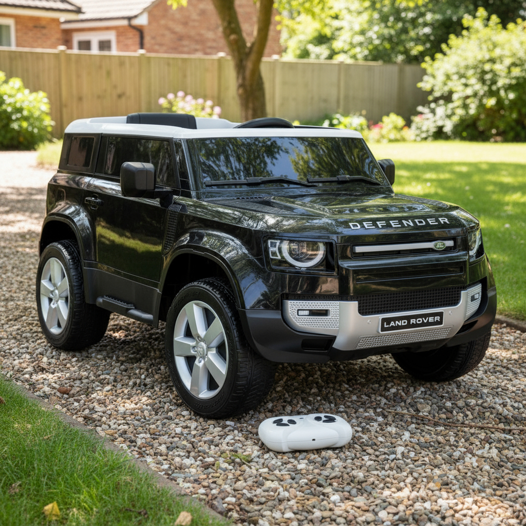 Mini Carro Elétrico Infantil Land Rover Defender 12v Preto 110v/220v