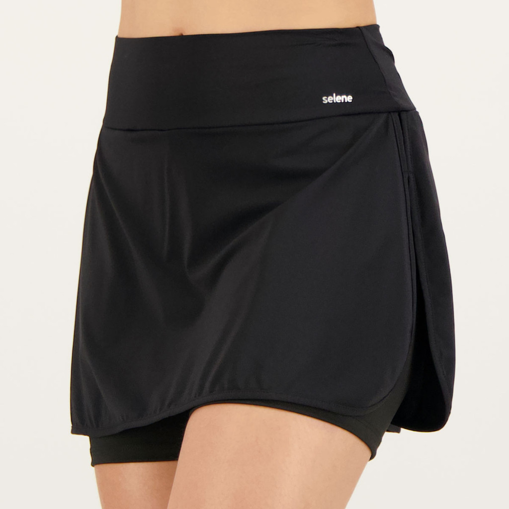 Shorts Saia Selene Fitness Feminino Preto