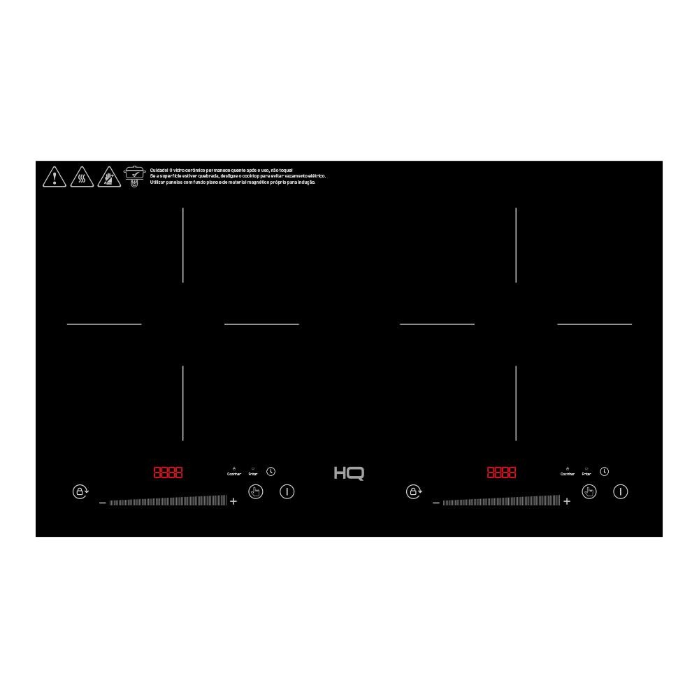 Cooktop de Indução HQ 2 Bocas Portátil 3500W Preto HQ-IDS3502S 220V

