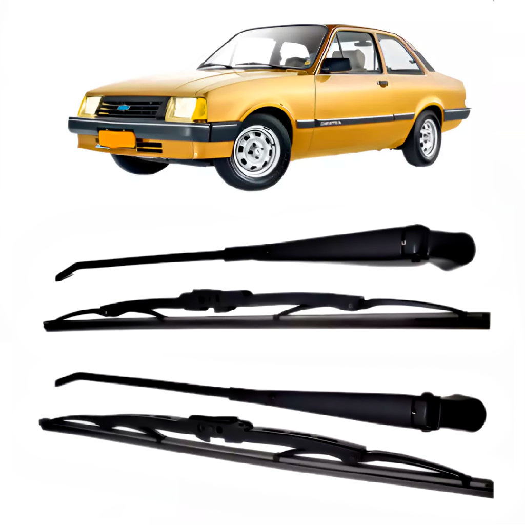 Par Braço Limpador Chevette 83 84 85 86 Até 1993 Com palheta