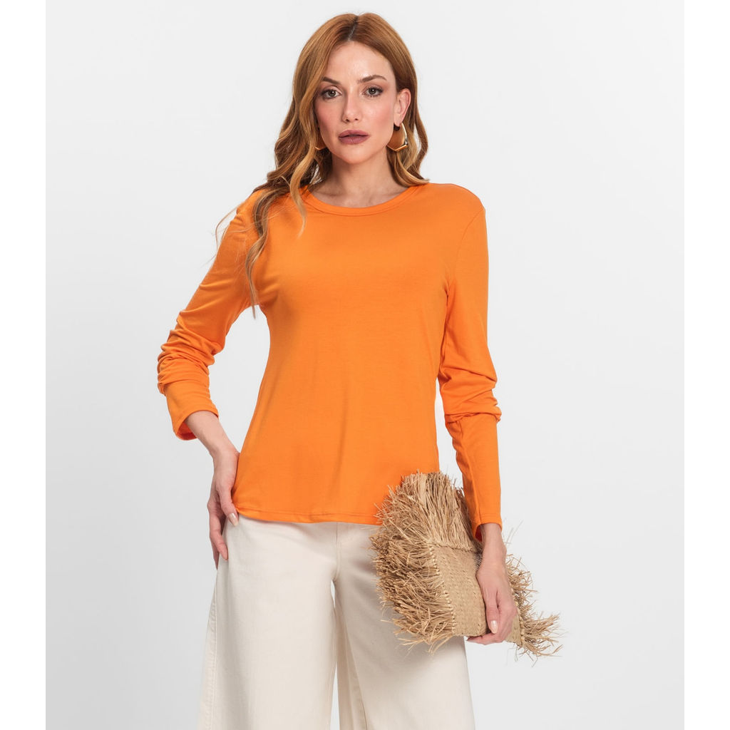 Blusa Manga Longa Select Laranja