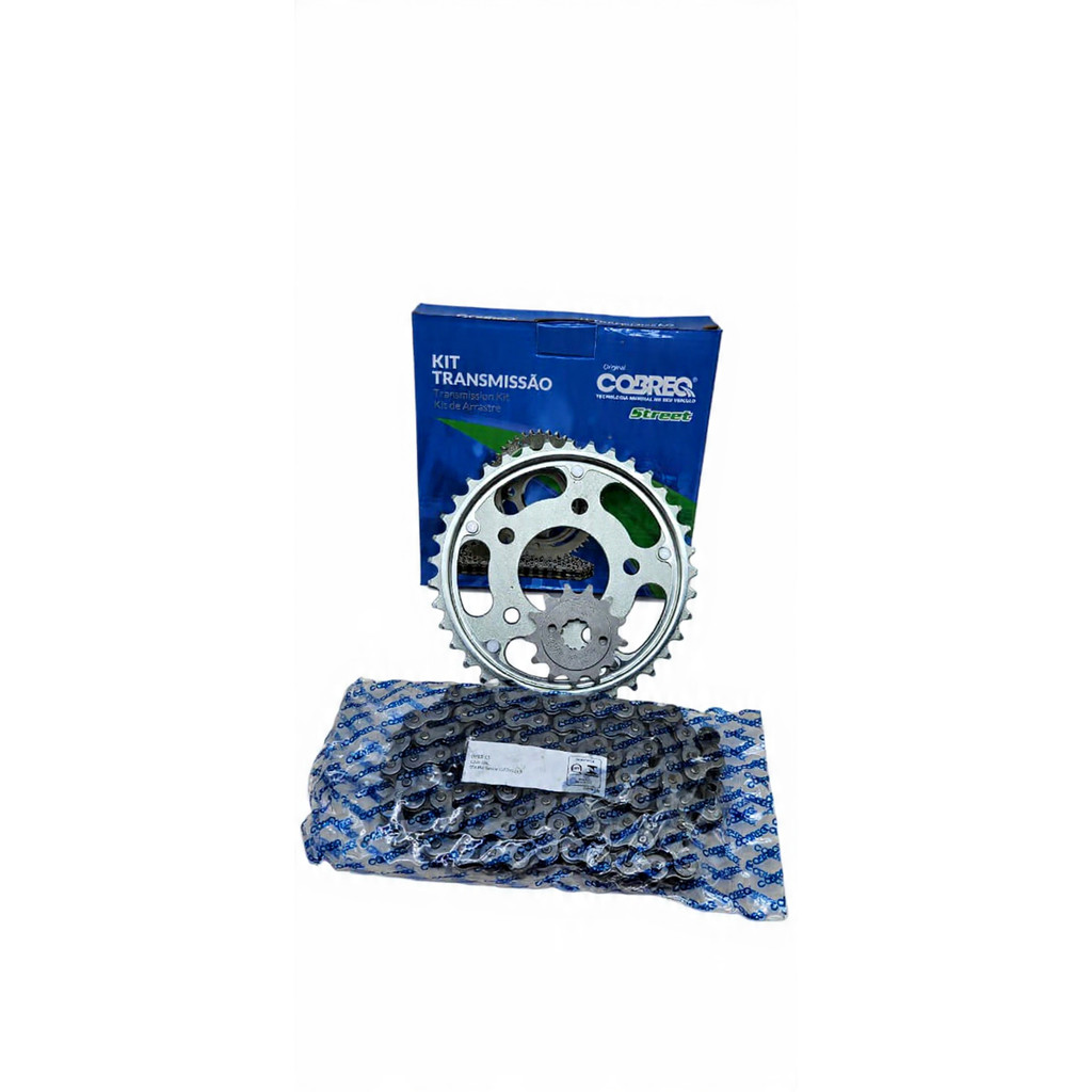 KIT RELAÇÃO TRANSMISSÃO COBREQ CBX250 TWISTER 01 a 08