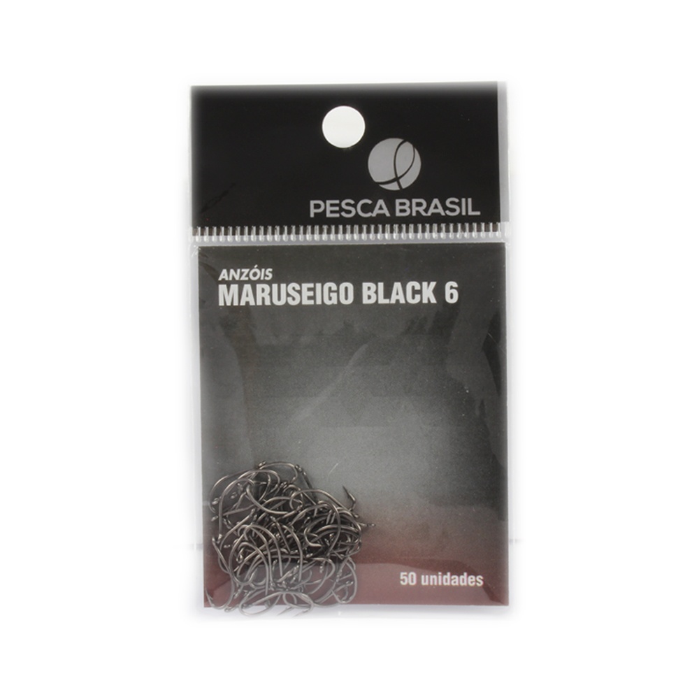 Anzol Maruseigo Black 6  50 Uidades -  Pesca Brasil