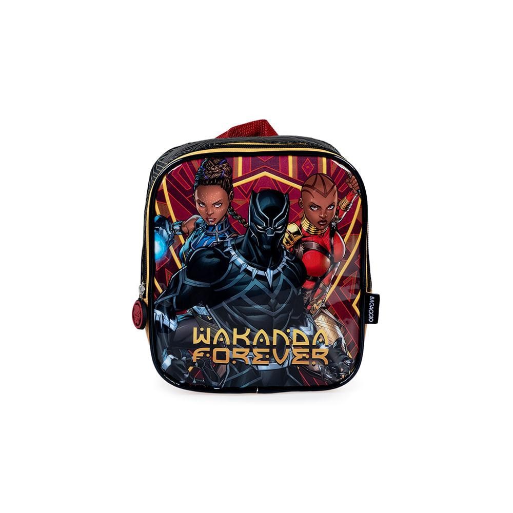 Lancheira Escolar Masculina Marvel Pantera Negra Preta