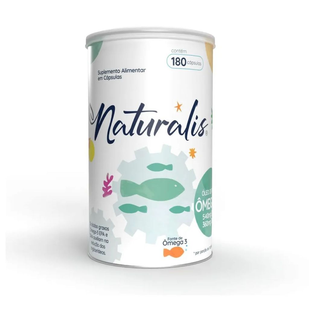 Óleo de Peixe Ômega 3 - 180 Cápsulas - Naturalis