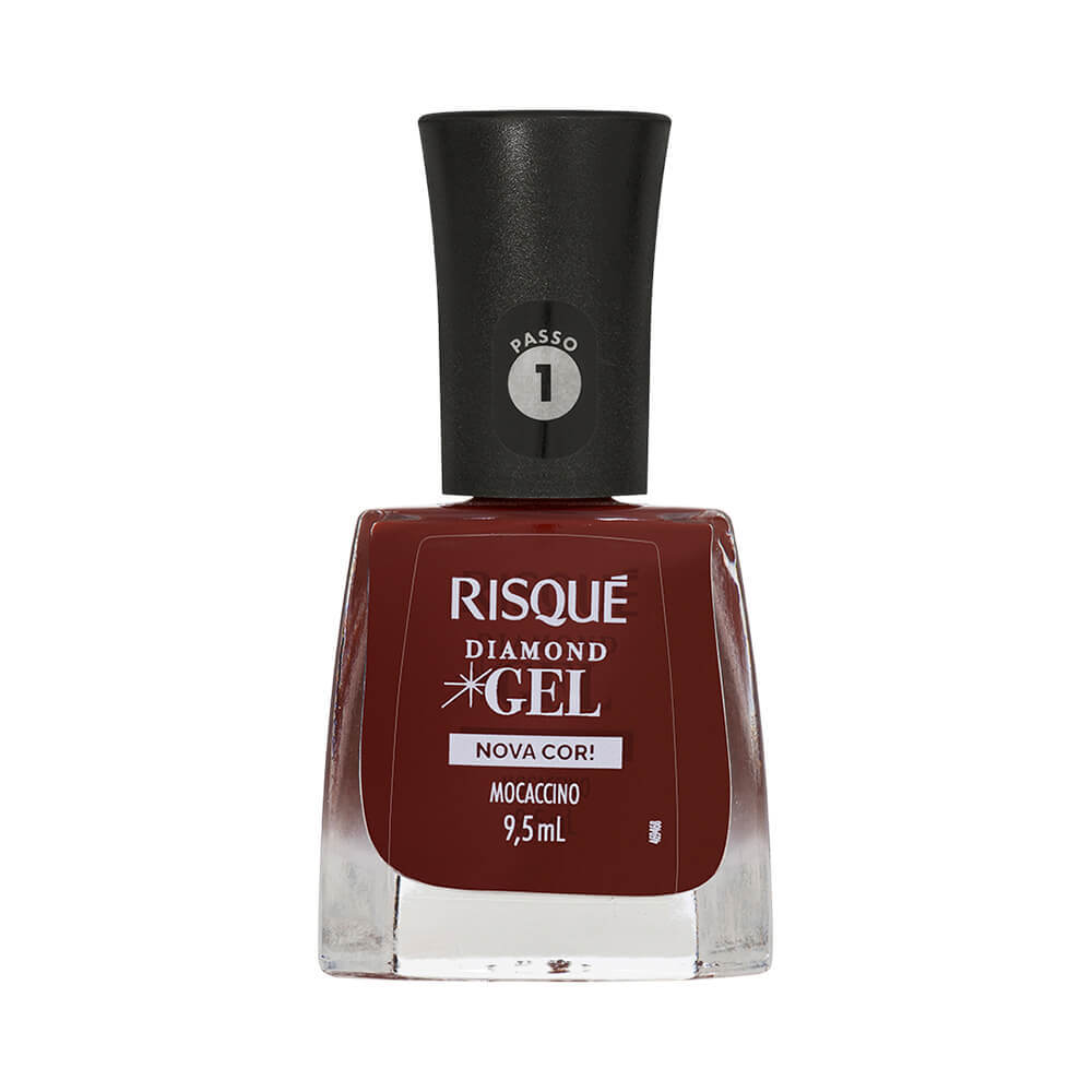 Esmalte Risqué Diamond Gel Nova Cor Mocaccino