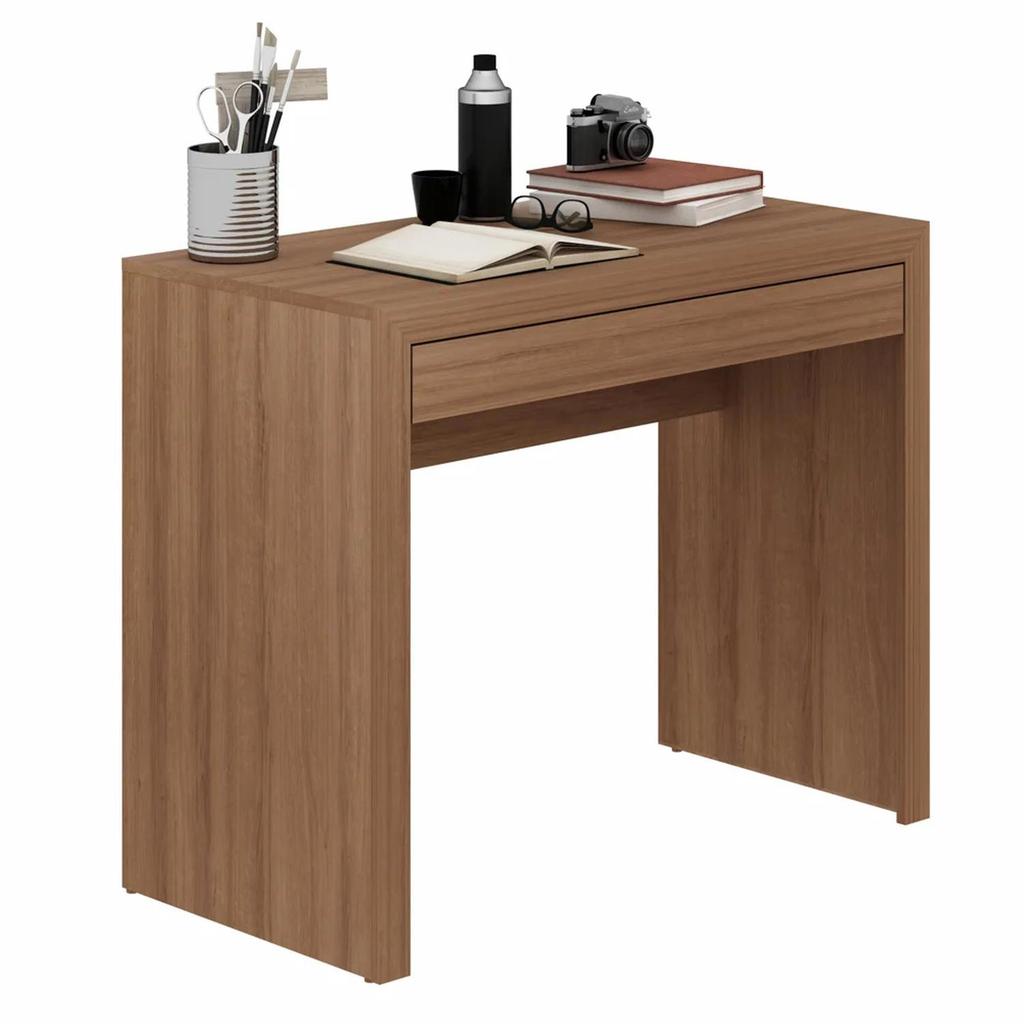 Mesa para Home Office com Gaveta ME4107 Amendoa - Tecno Mobili