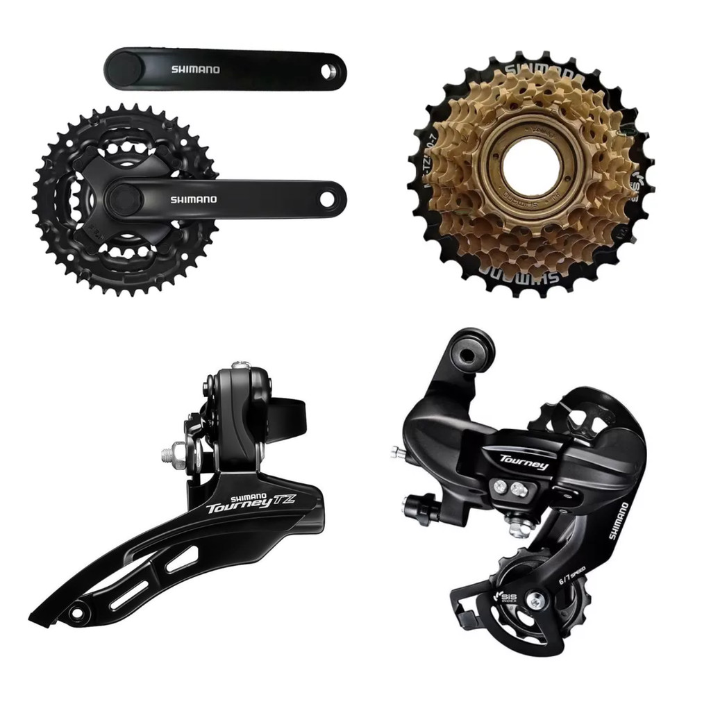 Kit Transmissão Shimano Pedivela Câmbios e Catraca 21V Kit Relação Shimano Bike 21v