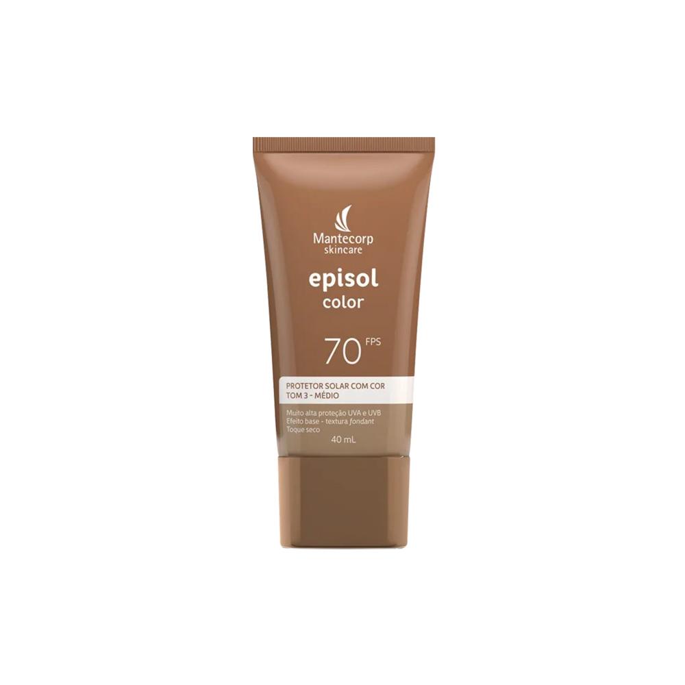 Mantecorp Episol Color Protetor Solar Facial FPS70  Tom 3 Médio 40ml
