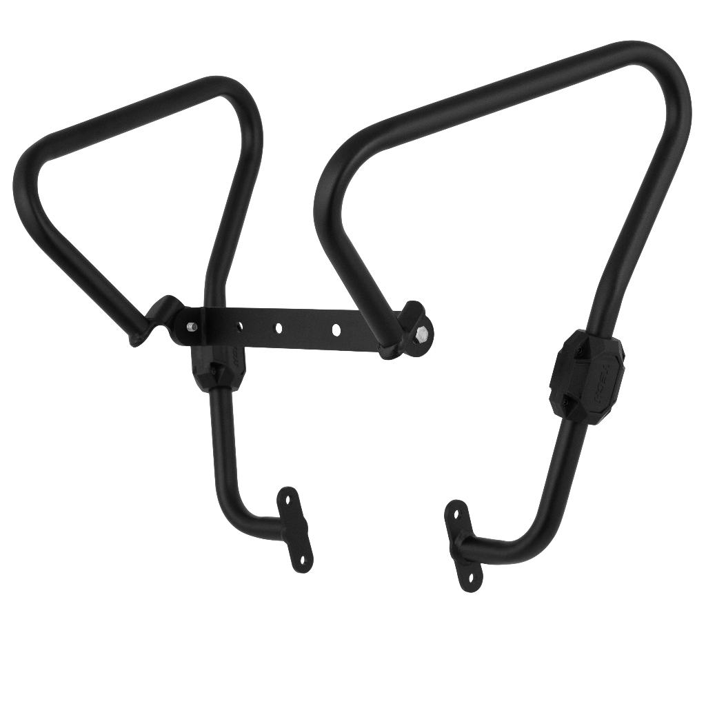 Protetor De Carenagem Motor Mata Cachorro Moto Fazer 250 2010 A 2014 Super Adventure Preto