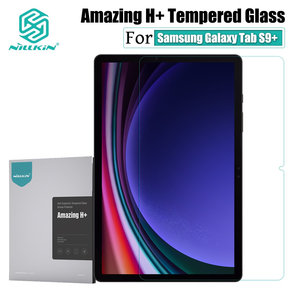 NILLKIN H + Vidro Temperado Para Samsung Galaxy Tab S9 +/S10 S9 FE + 12.4 Polegada HD Anti Brilho 9H Protetor De Tela Ex