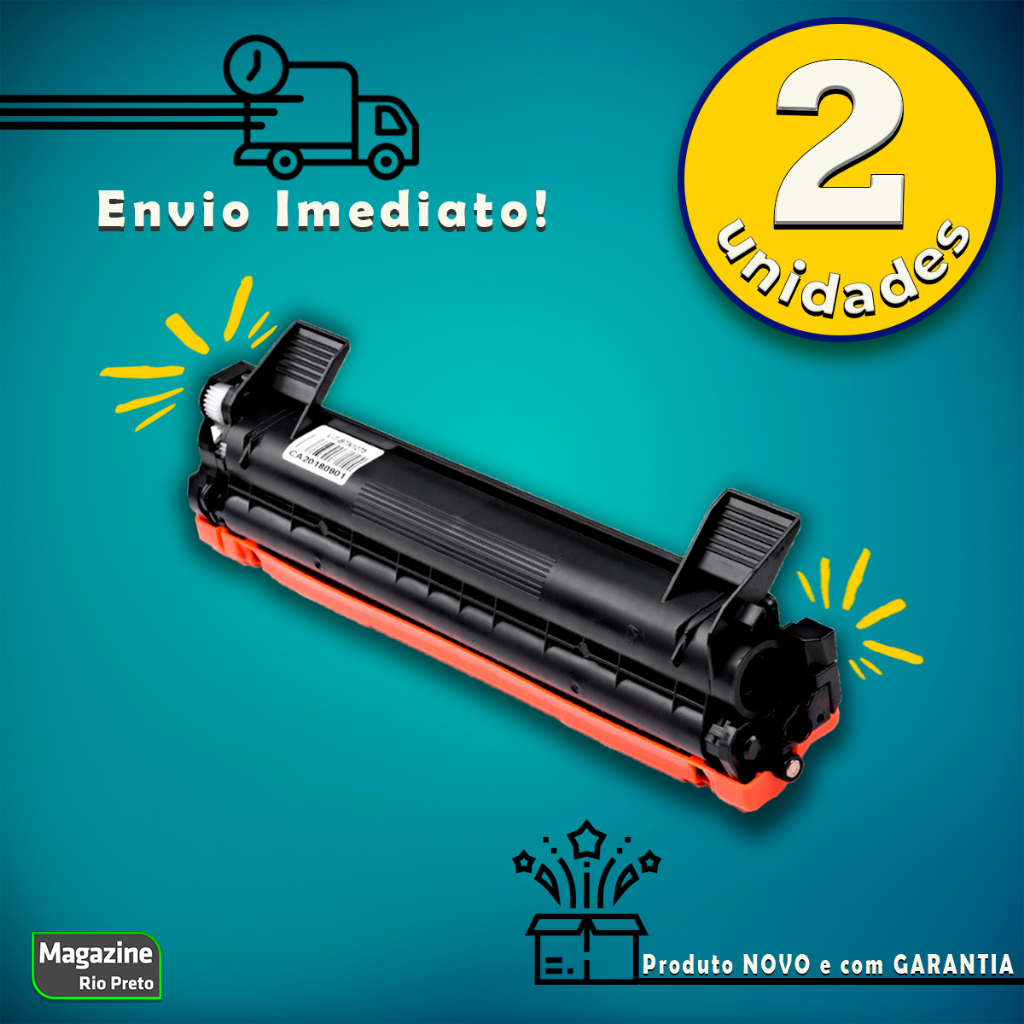 Kit 2 Toner Compatível TN1060 1060 | DCP1602 DCP1512 DCP1617NW HL1112 HL1202 HL1212W