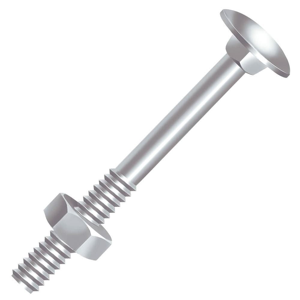 Parafuso Ciser Francês Zincado com Porca 3/8X4 - Embalagem com 50 Unidades