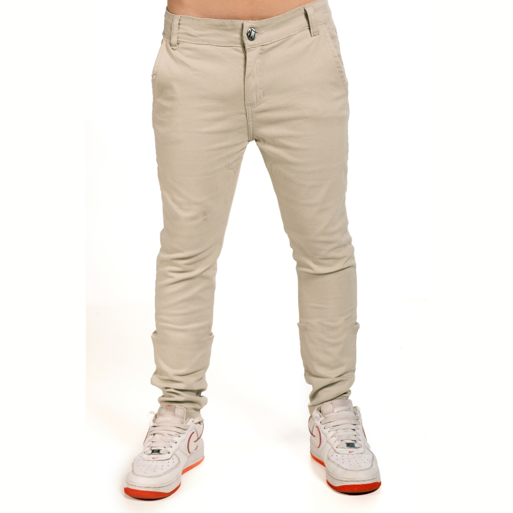 Calça Infantil Menino Skinny Sarja Com Elastano Juvenil
