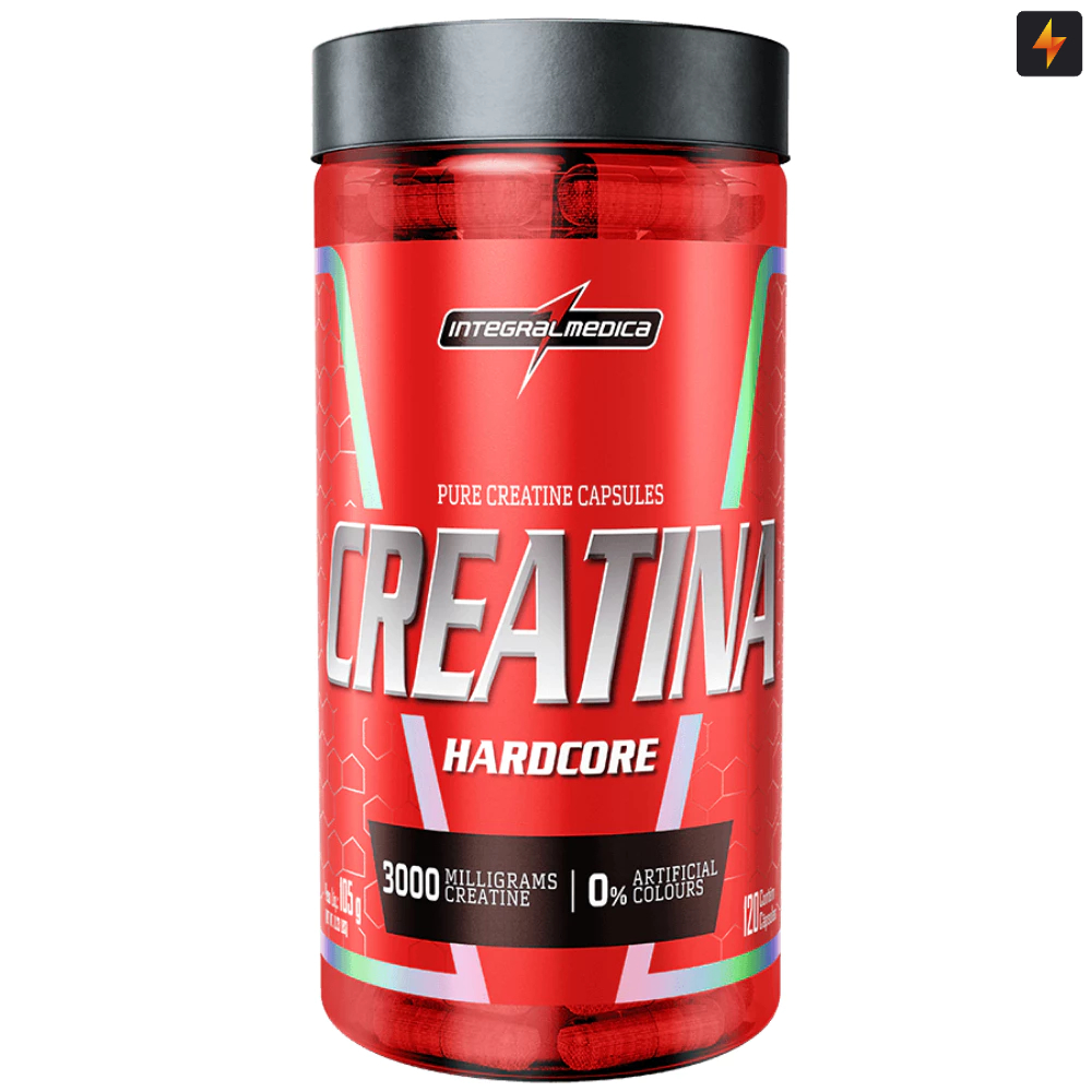Creatina 100% Pura Monohidratada Hardcore 120 Cápsulas