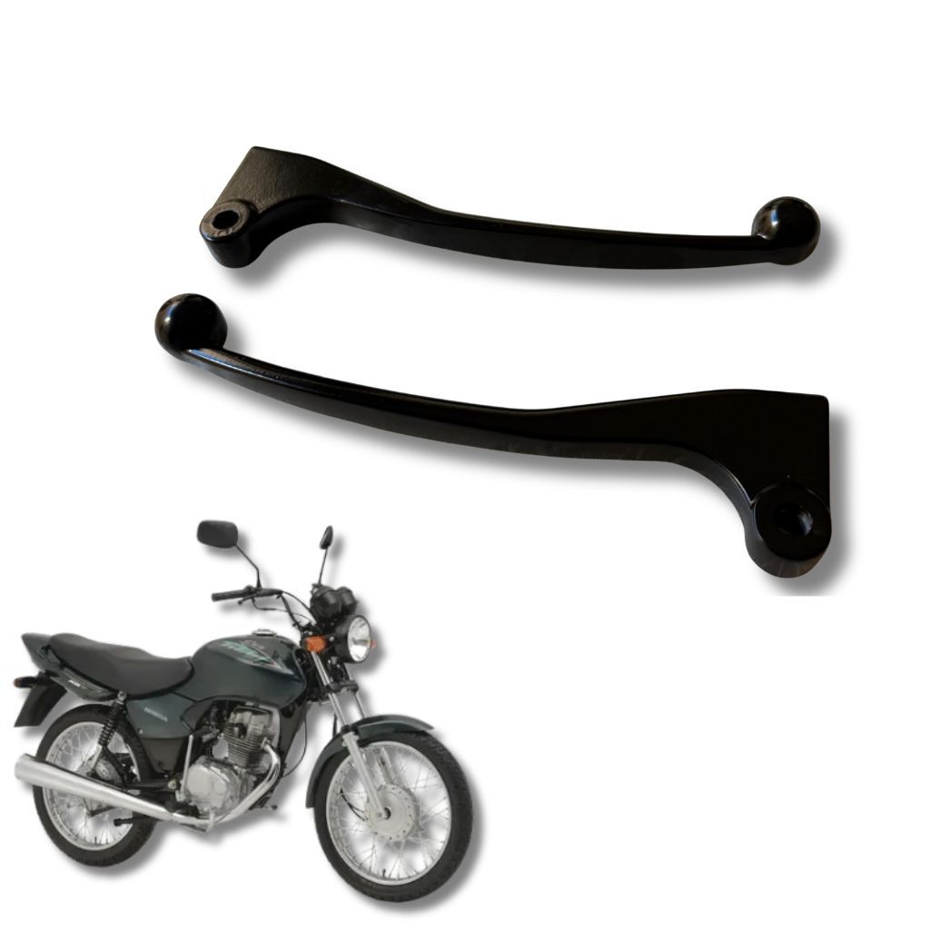 Par Manete Freio Tambor Lona e Embreagem Honda CG FAN TITAN 125 150 160 Preto
