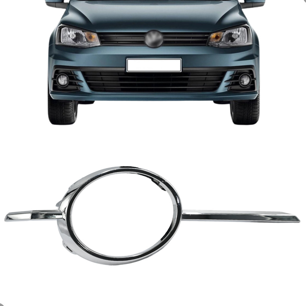 Moldura Farol Milha Aro Cromado Gol Voyage G7 2017 2018 2019