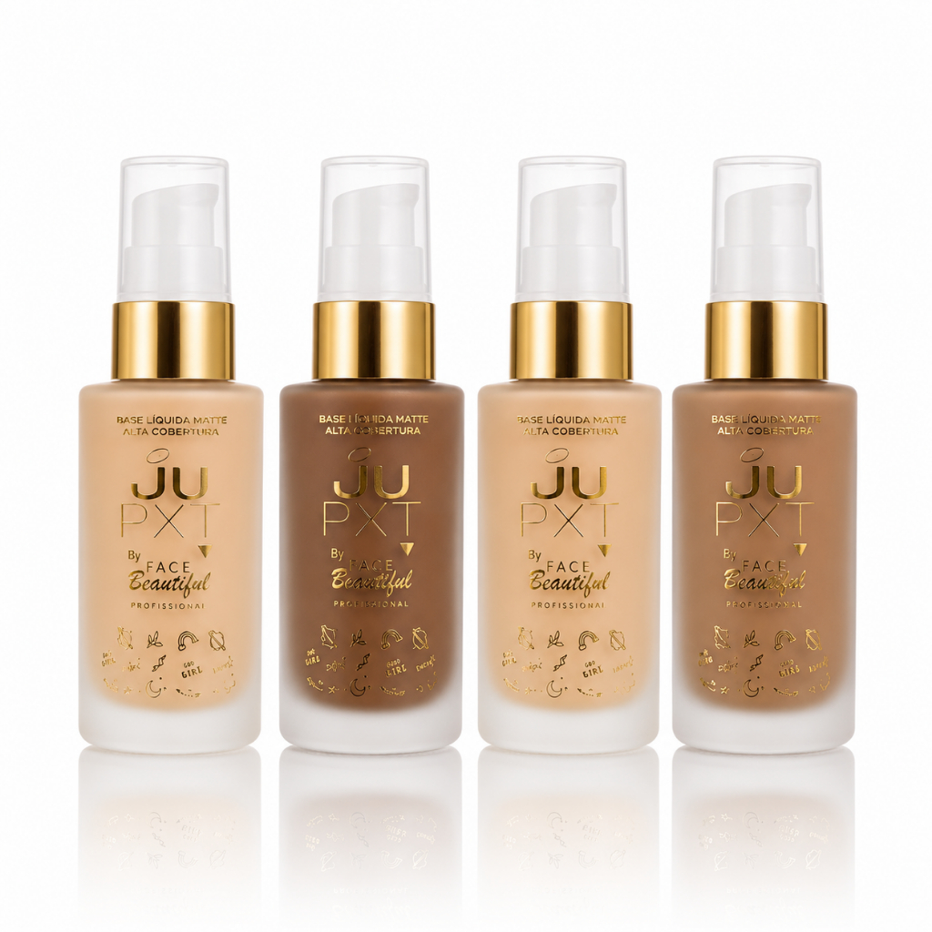 Base Liquida Matte Alta Cobertura JUPXT Maquiagem by Face Beautiful