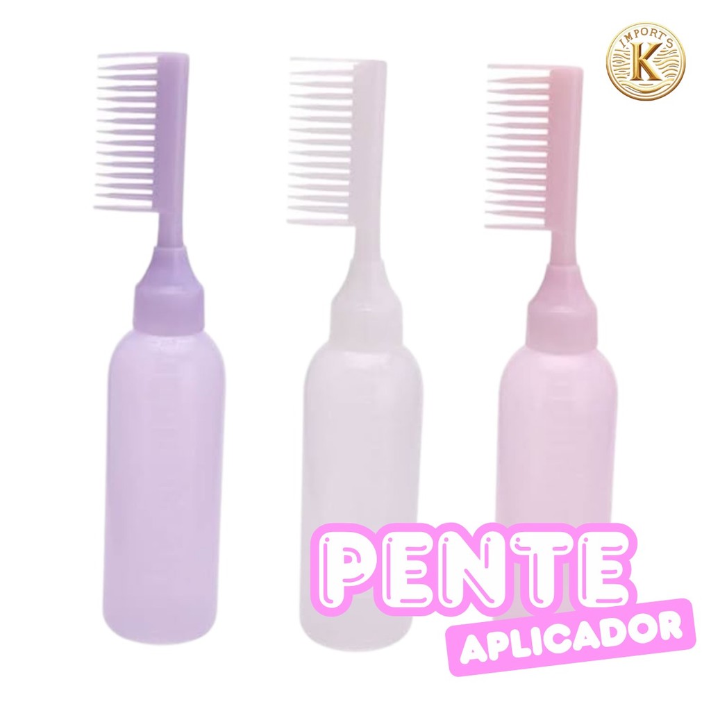 Frasco Aplicador De Tintura Para Cabelo com Pente