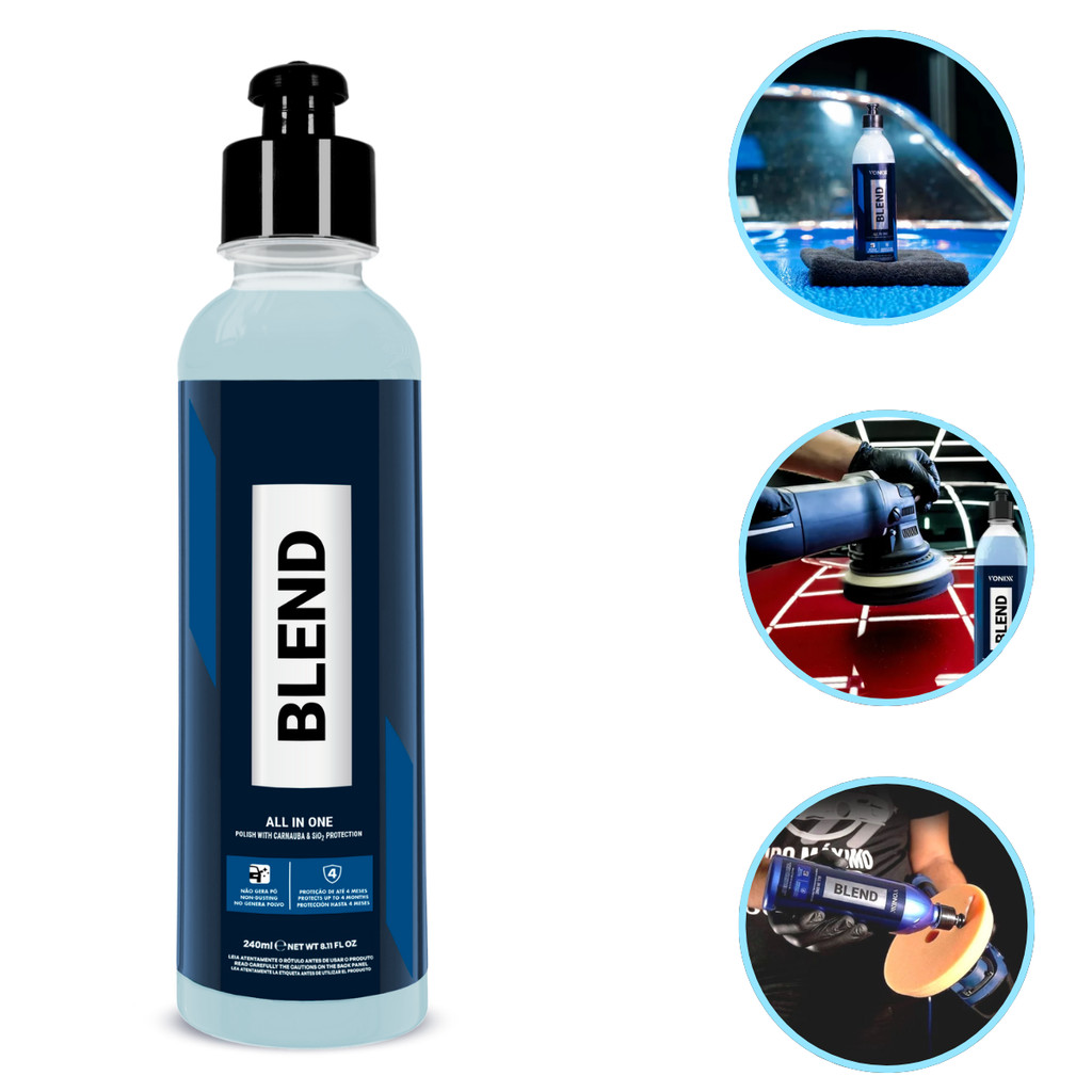 Blend All In One 240ml 2.0 Polidor Corte Refino Lustro Carnaúba Etapa Única Vonixx Sio2