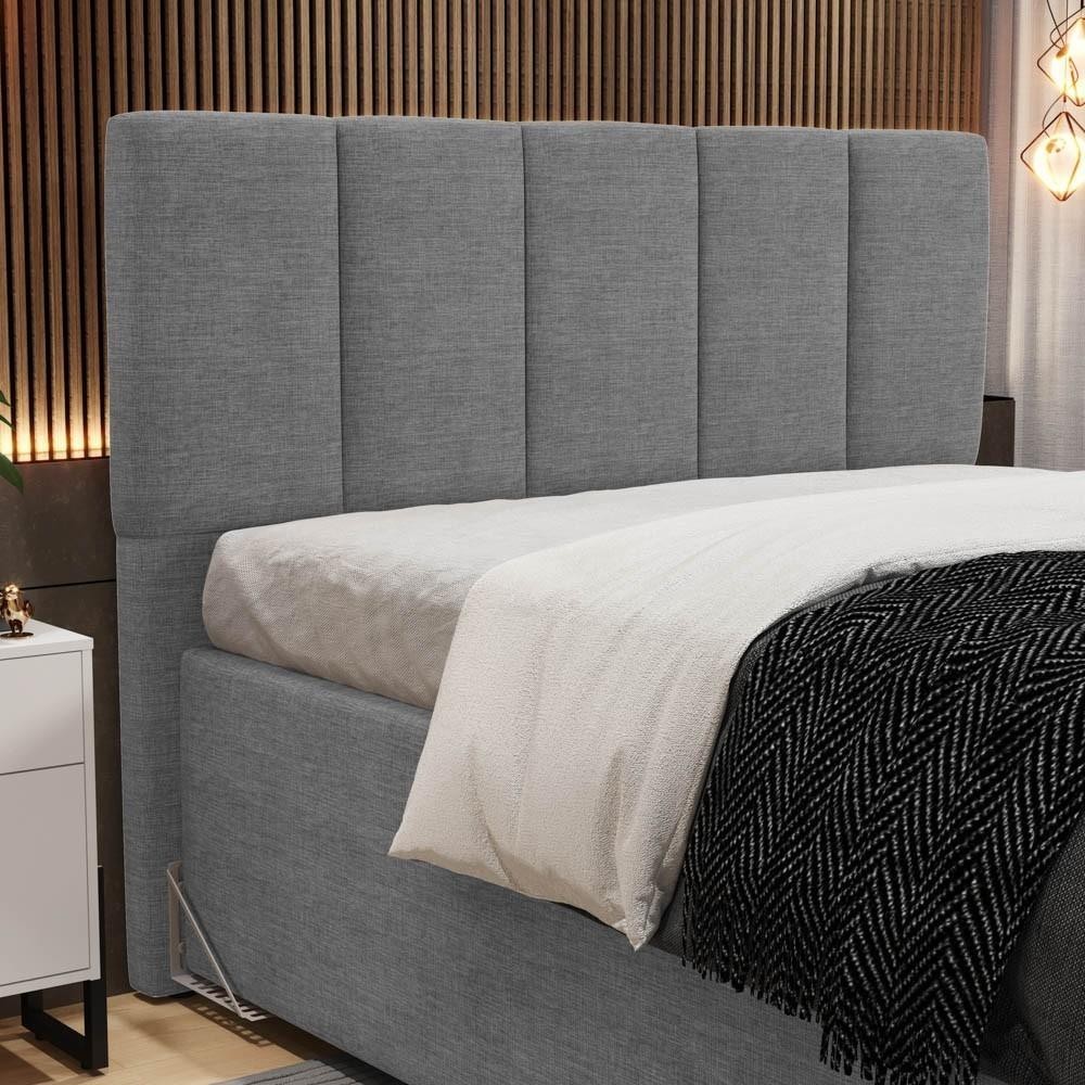 Cabeceira Cama Box Casal Queen 160cm Pérola W01 Linho Cinza Escuro - Mpozenato