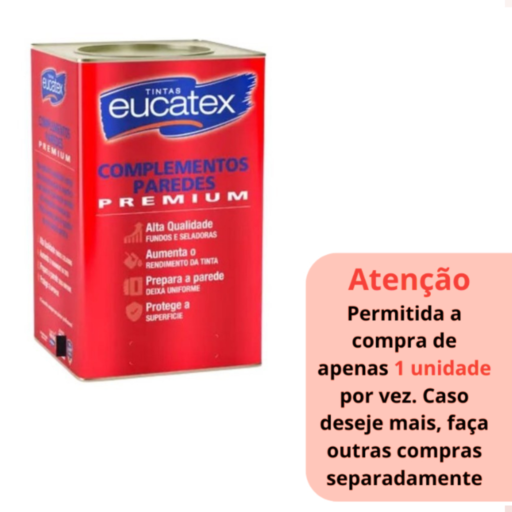Selador Acrílico 16 Litros Branco Acabamento Fosco Eucatex