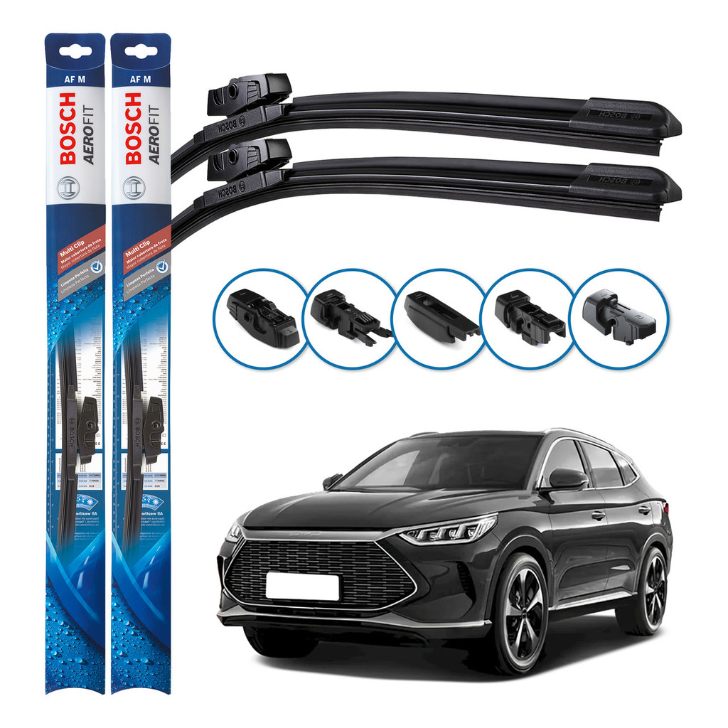 Par de Palhetas Limpador Parabrisa Multiclip Original Bosch BYD Song + 2023 E 2024
