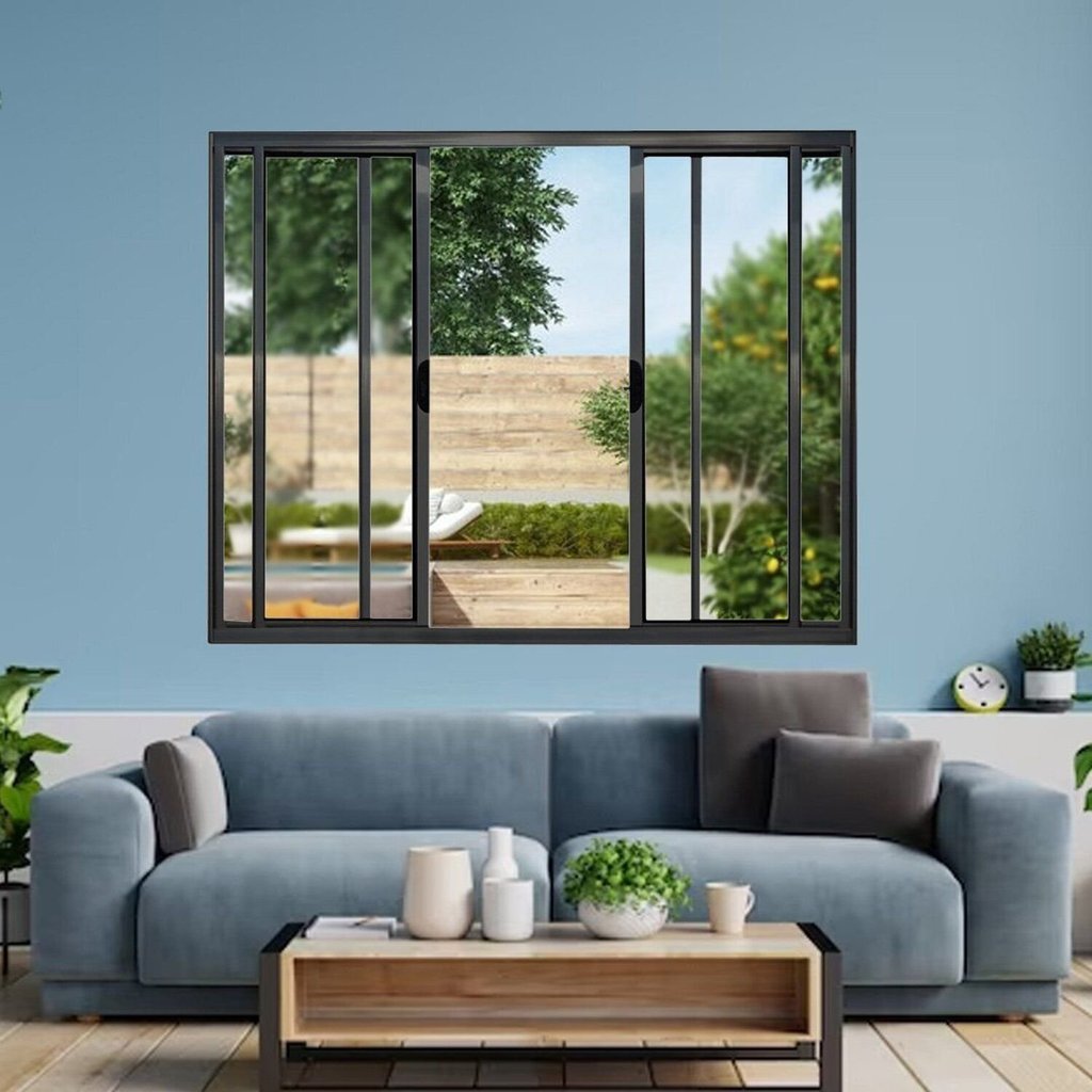 Janela Vitrô de Alumínio 4 Folhas 120 X 200cm Modular 120cm x 200cm