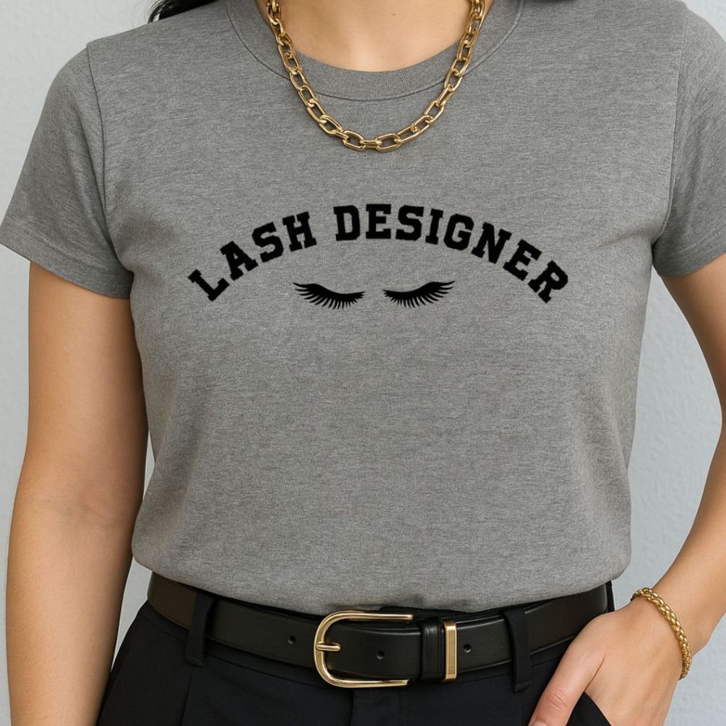 Camiseta Feminina Lash Designer T-shirt Profissões Estilosa Versátil