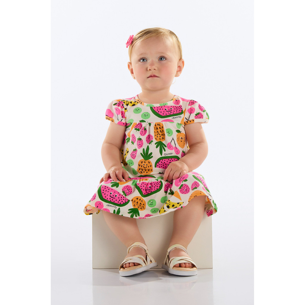 Vestido Frutinhas para Bebê Menina Quimby