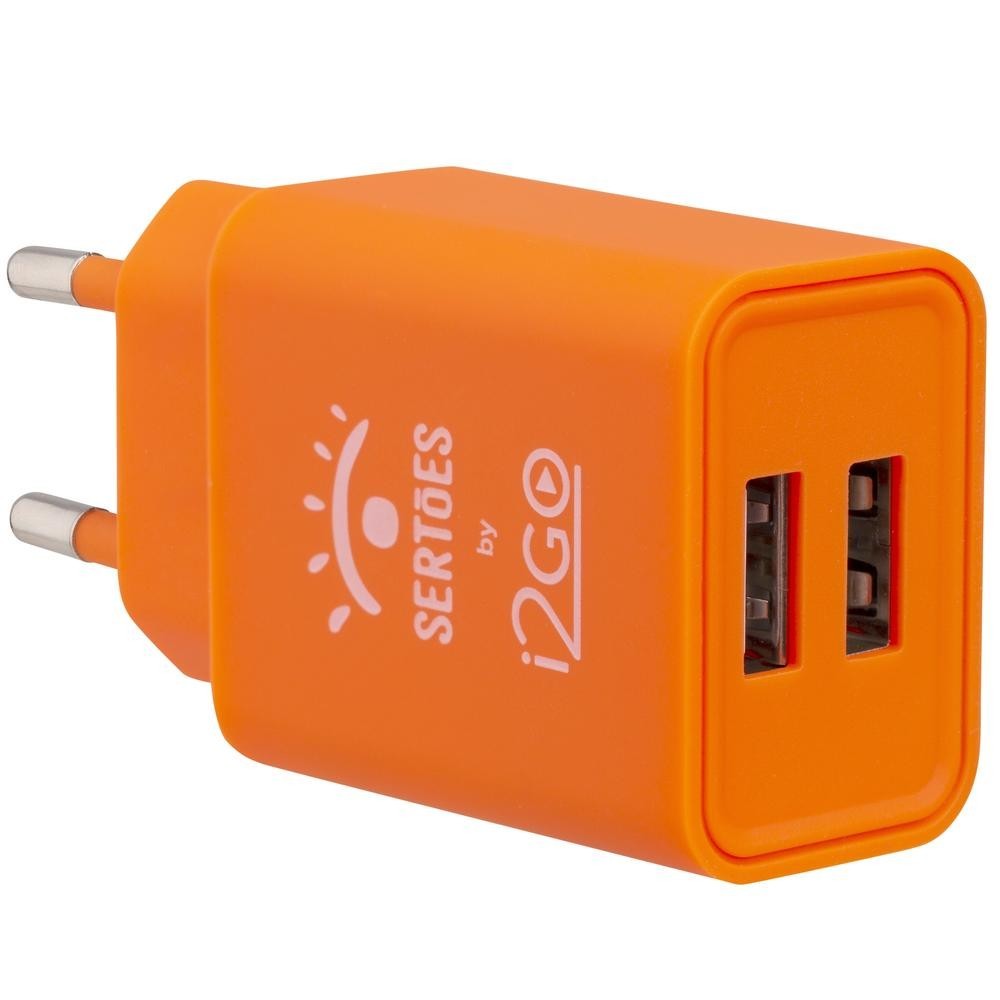 Carregador De Parede Rápido i2GO 2 Saídas USB 2,4 mAh Smart Charge Sertões