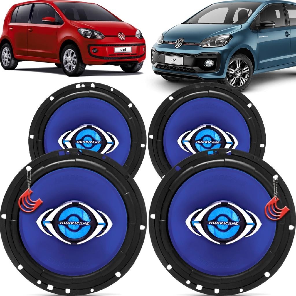 Kit Alto Falantes Dianteiros e Traseiros Volkswagen Up 2014 até 2021 - Hurricane Class 520w