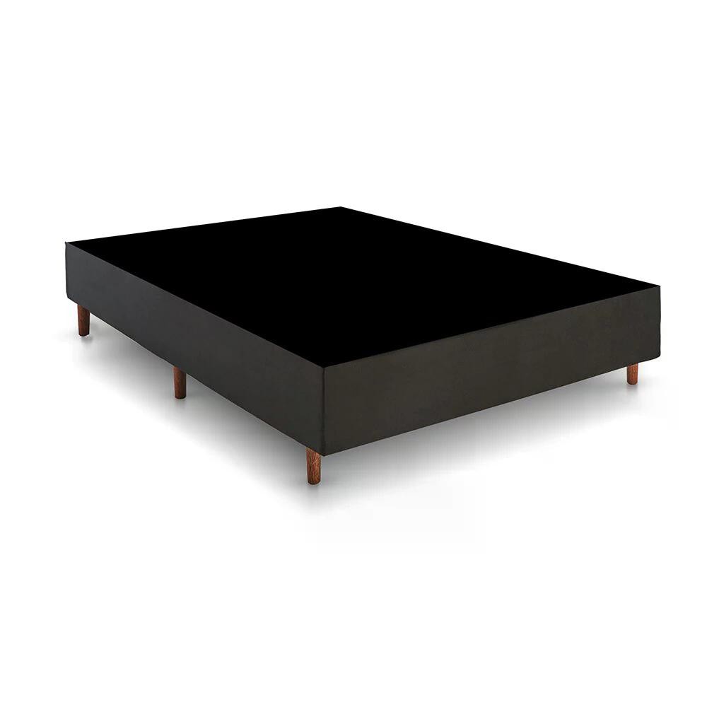 Base Cama Box Casal Gazin Preta Firme 138x188 Durável e Elegante para Noites Confortáveis